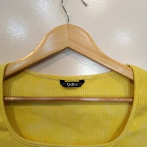 Shein Yellow Crop Top(Women)