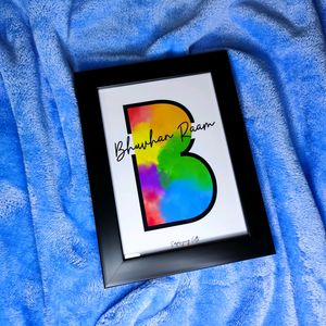 Alphabet Name Digital Art Frame (5x7in)