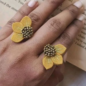 Homemade Floral Rings
