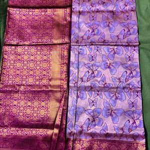 Fixed New Fancy Floral Design Saree