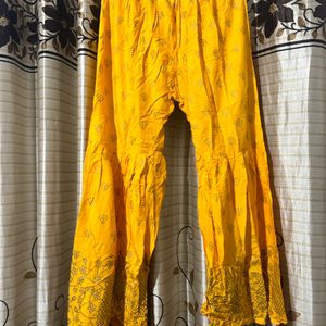 Mustard Yellow Sharara Set For Haldi