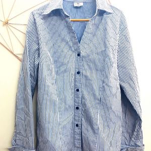 Stripped Blue Cotton Shirt