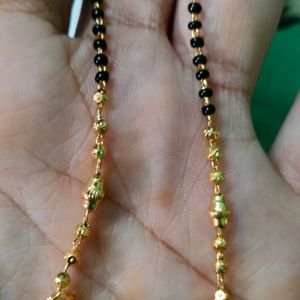 Mangalsutra Gold Covering with Stone Pendant