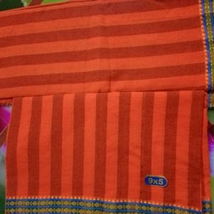 Handloom Fabric Pure Cotton Dhoti Jode