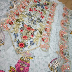 Pakistani Heavy Patch Work Dress Material