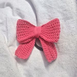 Crochet Bow Hair Tie (Hair Accessory)