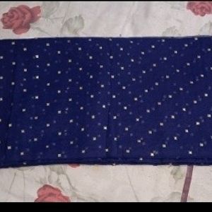 New Blue Saree With Blouse Piece