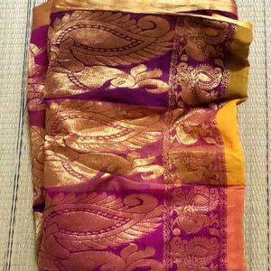 Cotton Silk Saree without Blouse