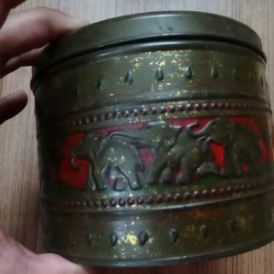 Vintage Round Tin Box