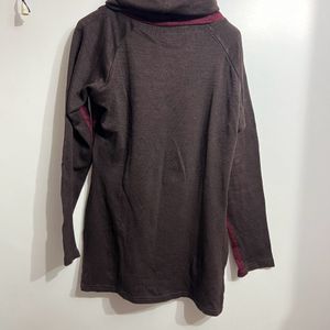 Warm High Neck Top With Pockets