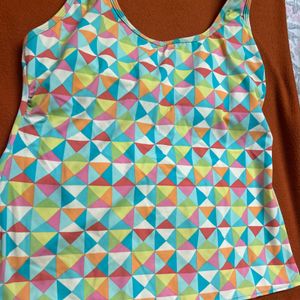 Multi Colour Swim Top