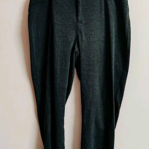 Dark Grey Formal Straight Trousers