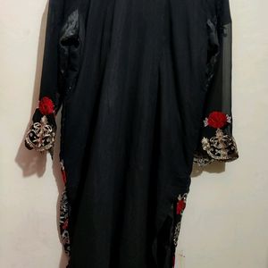 Black Designer Plazo Suit With Dupatta 44 Bust