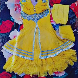 Beautiful Diamond Work Anarkali for Girls