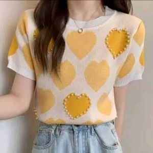 Heart shaped pearl top