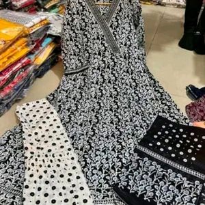 🆕 Beautiful M Size Anarkali Kurta Dupatta Bottom