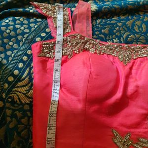 Pink Girlish Look Skirt Croptop With NetDupatta