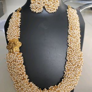 Gold Toned Moti Necklace