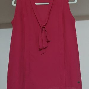 Sleeveless Pink Top AllenSolly