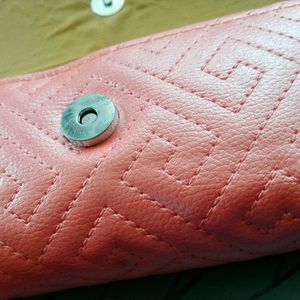 Brand New Peach Clutch