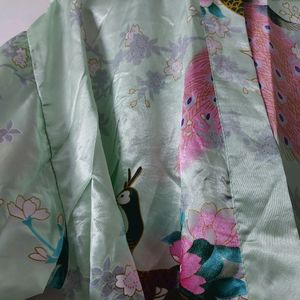 Satin Bridal Robe (Kimono Style)