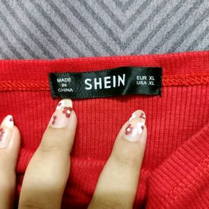 Shein Rib Knit Crop Top