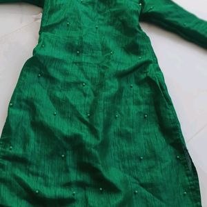 Green Kurti And Polaroid Pictures