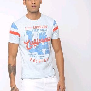 Brand New Cotton Chest Printed Half Men's T-shirt