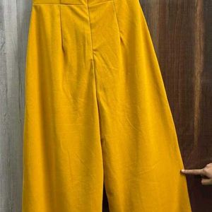 Women Mustar Yellow Basic Solid Jumpsuit