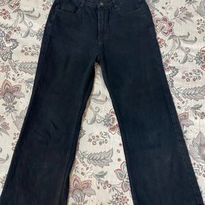 Black High Waist Flared Jeans