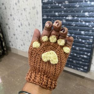 Crochet Catpaw Fingerless Gloves