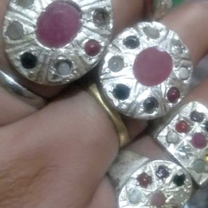 Pic Annie One Maharaja Style  Silver Colour Ring