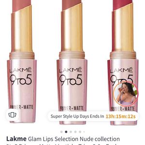 3 Lakme Lipstick