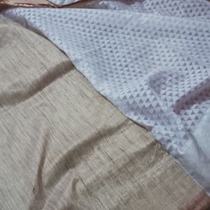 White Bengali Saree