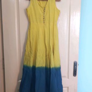 Beautiful Blue N Yellow Dress