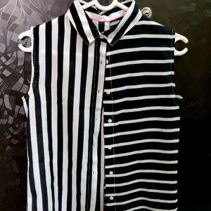 Overcot Sleeveless Zebra Design Jacket