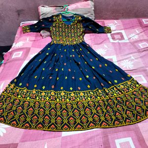 Plastic Mirror&Embroidery Work Anarkali Dress