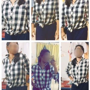 Black&white Checked Shirt (XXL size)