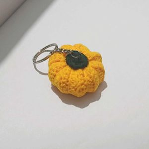 Crochet Pumpkin Keychain