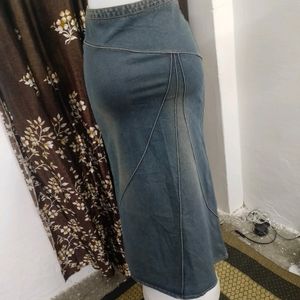 Denim Long Skirt