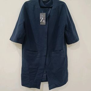 Navy Blue Trench Coat For Women