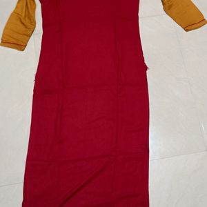 Maroonish- Red KURTA FOR WOMEN ✅