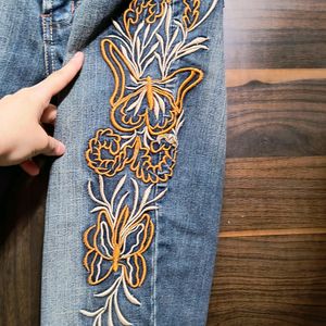 Y2K Embroidery BOOTCUT FLARED JEANS