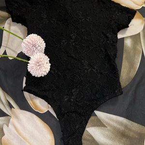 Black High neck Bodysuit