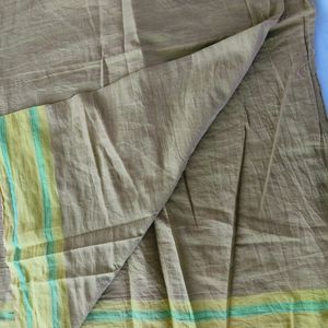 Green Stripe Border Saree (Women's)