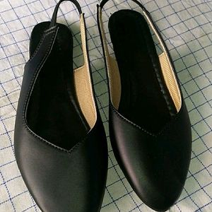 Black Footwear Flat,39 Size