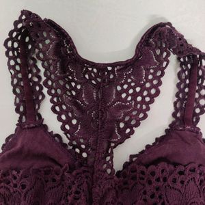 Purple Chikankari Bralette