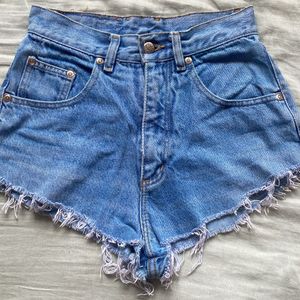 Vintage High Waist Shorts-pure Cotton