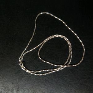 925 Hallmark Pure Silver Zigzag Chain For Unisex