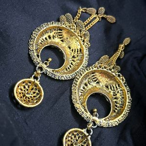 Golden Round Jhumkas